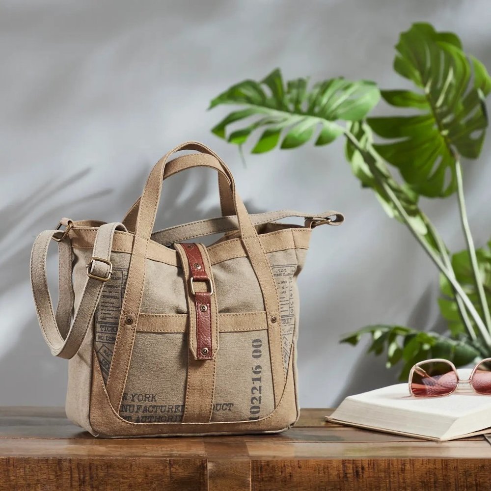 Mona B Tan and Brown Crossbody Bag